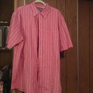 Men’s short sleeve bl/wh Seersucker stay cool XL